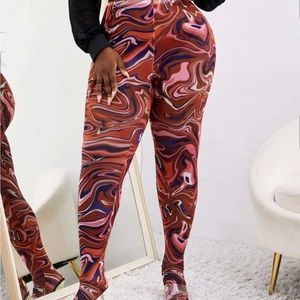 Marbled Print Leggings